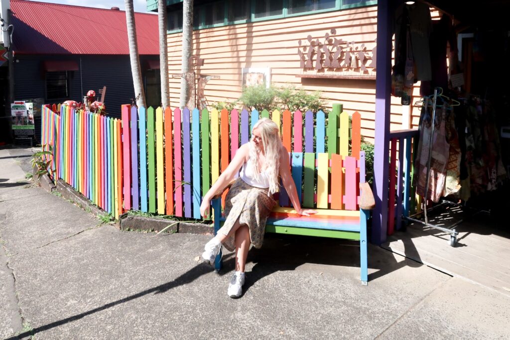 Byron Bay, colourful chairs