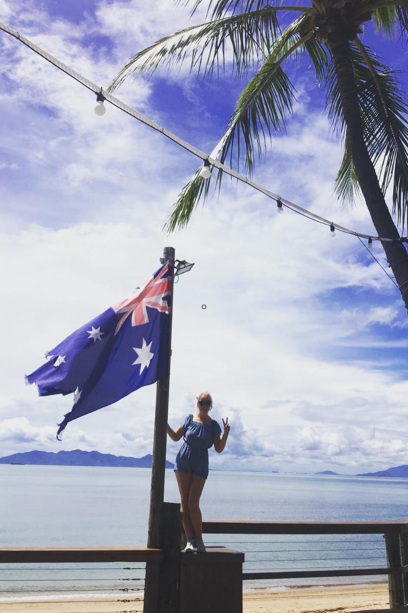 magnetic island base backpackers hostel with australian flag