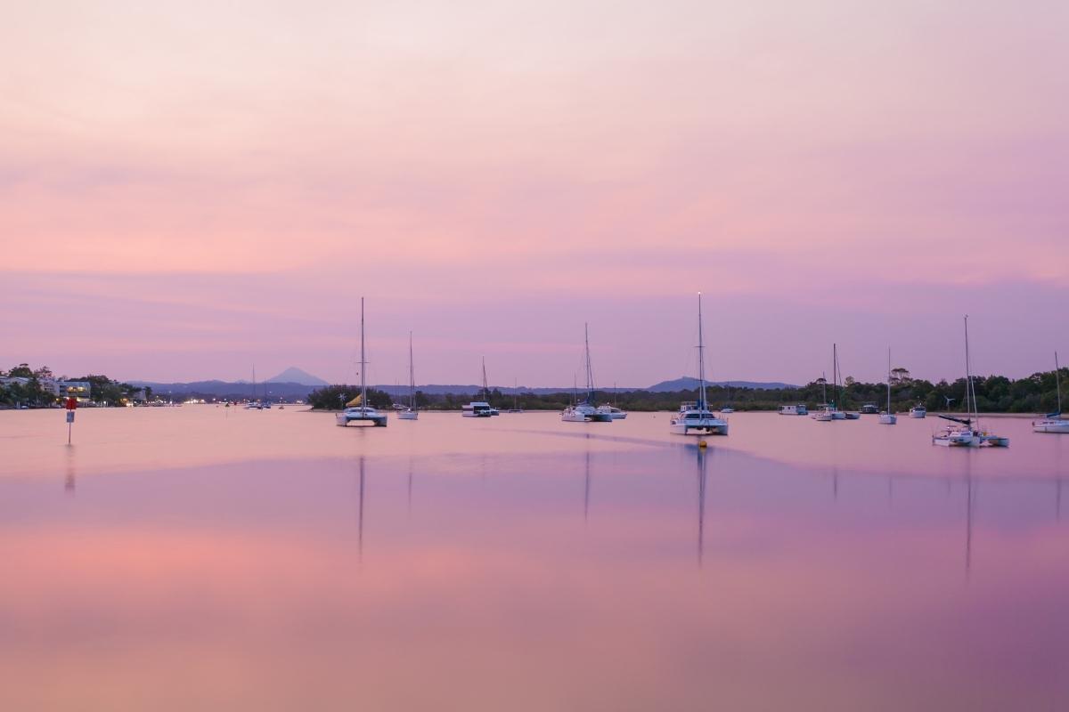 noosa sunset and beach