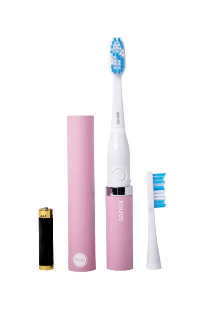 pink electric toothbrush