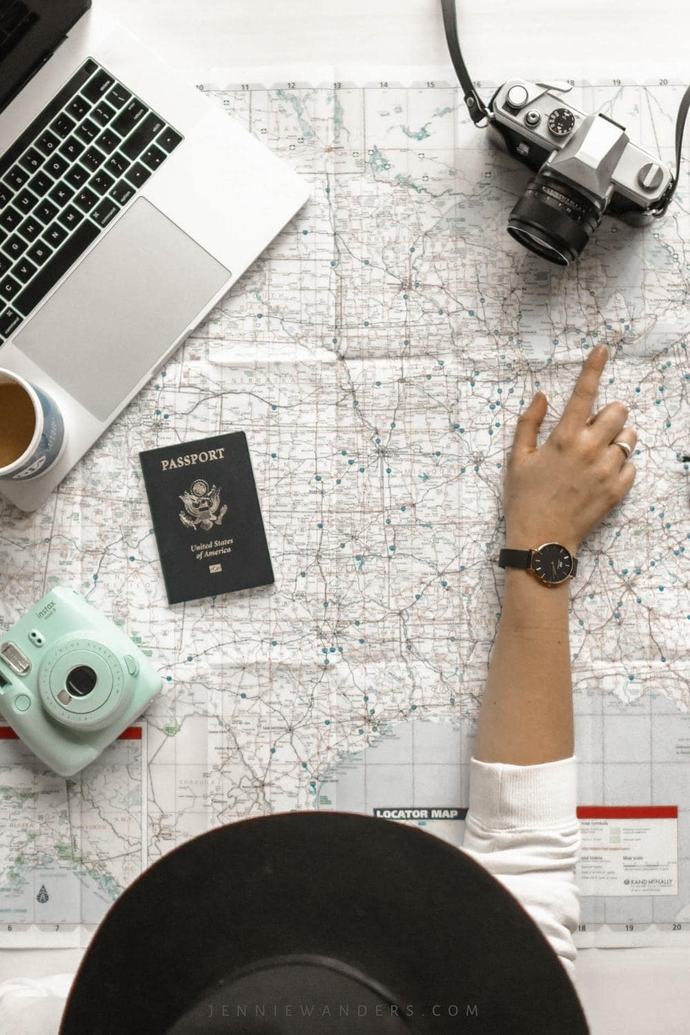 laptop and passport aesthetic